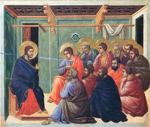 Christ preaches the Apostles