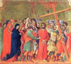 Duccio Di Buoninsegna - Carrying of the Cross