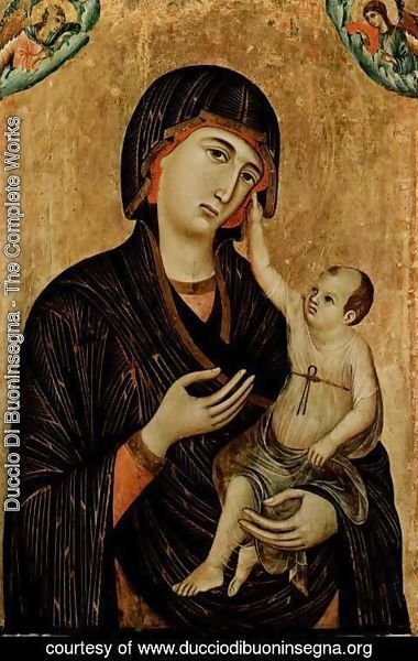 Duccio Di Buoninsegna - Madonna with Child and Two Angels (Crevole Madonna) 1283-84