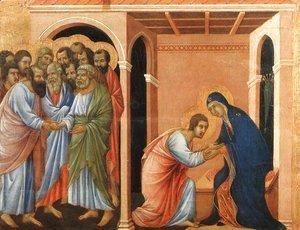 Duccio Di Buoninsegna - Parting from St John 1308-11