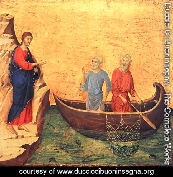 Duccio Di Buoninsegna - The Calling of the Apostles Peter and Andrew 1308-1311