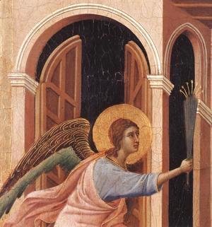 Duccio Di Buoninsegna - Announcement of Death to the Virgin (detail 2) 1308-11