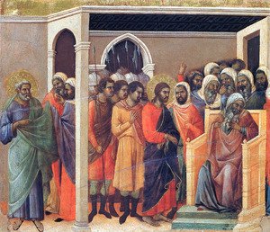 Duccio Di Buoninsegna - Christ Before Caiaphas 1308-11