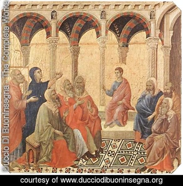 Duccio Di Buoninsegna - Disputation with the Doctors 1308-11