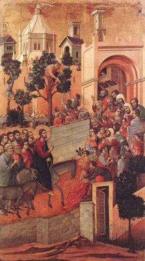 Duccio Di Buoninsegna - Entry into Jerusalem 1308-11