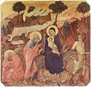 Duccio Di Buoninsegna - Flight into Egypt 1308-11