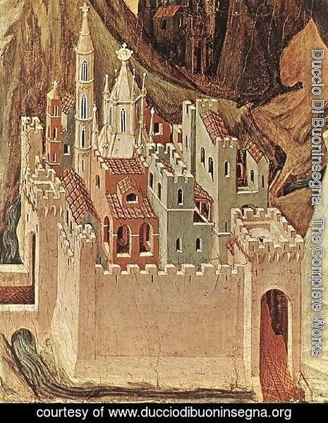 Duccio Di Buoninsegna - Temptation on the Mount (detail)