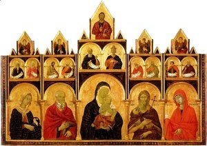 Duccio Di Buoninsegna - The Madonna and Child with Saints
