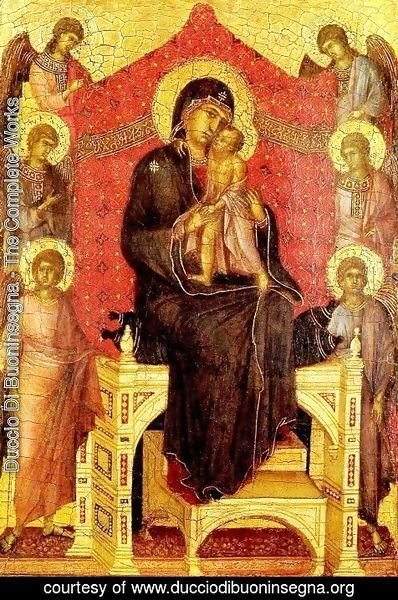 Duccio Di Buoninsegna - The Madonna and Child with Angels