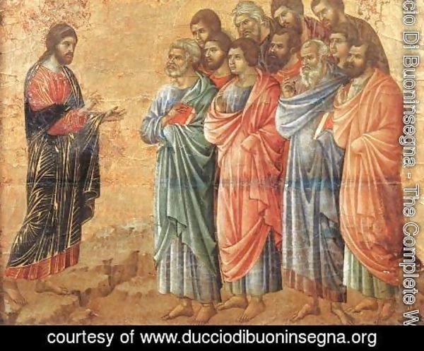 Duccio Di Buoninsegna - Appearence on the Mountain in Galilee 1308-11