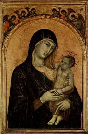 Duccio Di Buoninsegna - Madonna and Child with Six Angels 1300-05