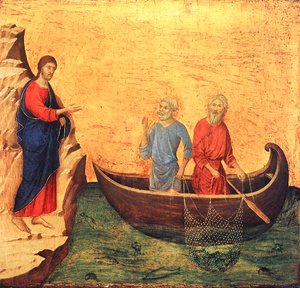 Duccio Di Buoninsegna - The Calling of the Apostles Peter and Andrew 1308-1311