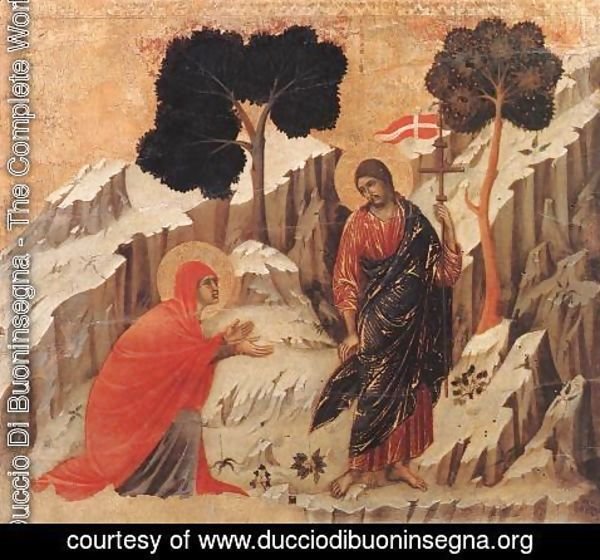 Duccio Di Buoninsegna - Appearence to Mary Magdalene (Noli me tangere) 1308-11