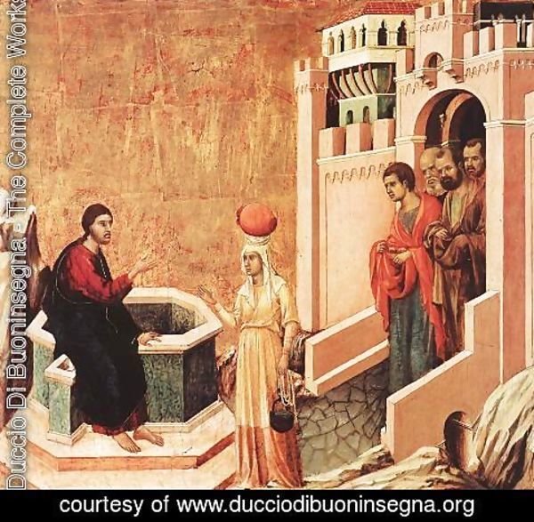 Duccio Di Buoninsegna - Christ and the Samaritan 1308-11