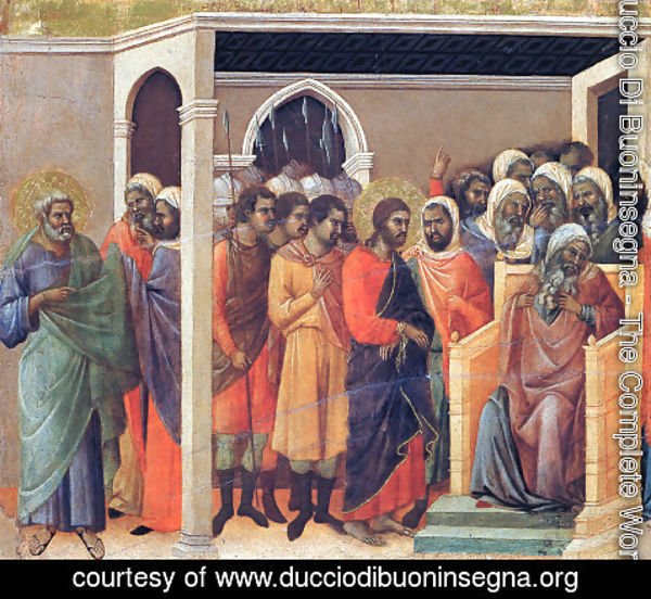 Duccio Di Buoninsegna - Christ Before Caiaphas 1308-11