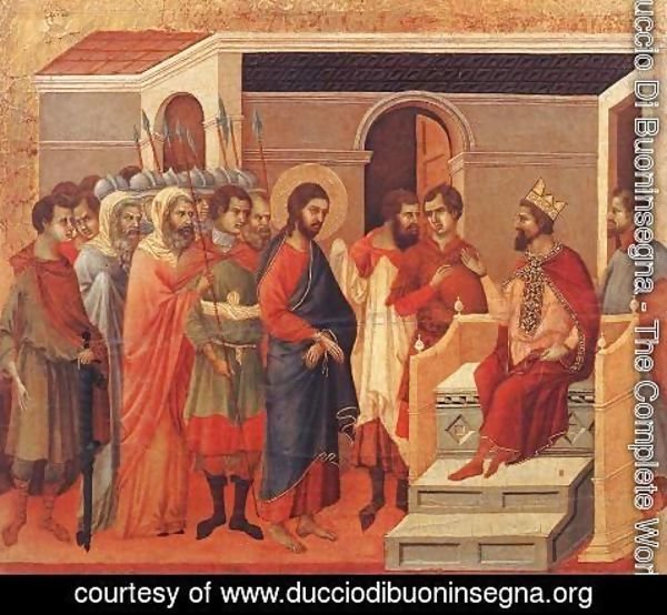 Duccio Di Buoninsegna - Christ Before Herod 1308-11