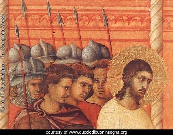 Christ Before Pilate Again (detail) 1308-11