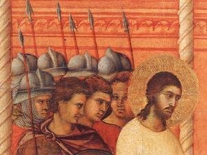 Duccio Di Buoninsegna - Christ Before Pilate Again (detail) 1308-11