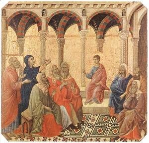 Duccio Di Buoninsegna - Disputation with the Doctors 1308-11