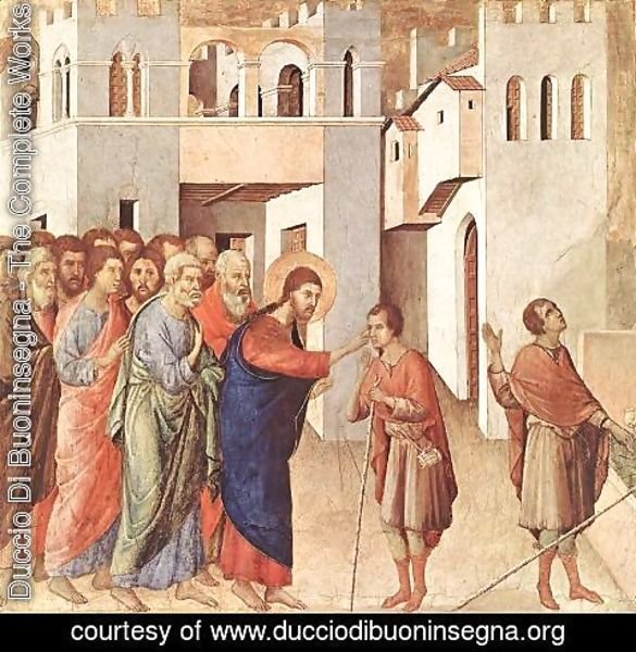 Duccio Di Buoninsegna - Healing of the Blind Man 1308-11