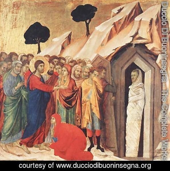 Duccio Di Buoninsegna - Resurrection of Lazarus 1308-11
