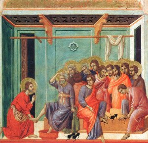 Duccio Di Buoninsegna - Washing of the Feet 1308-11